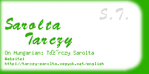 sarolta tarczy business card